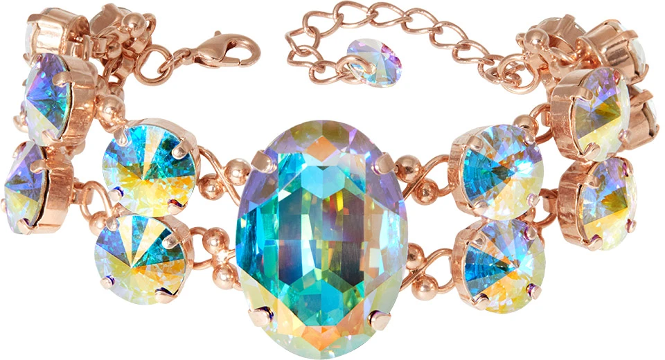 Diamond Sky Jewelry Apyrankė moterims DiamondSky „Akrus (Aurora Borealis)“ su Swarovski kristalais