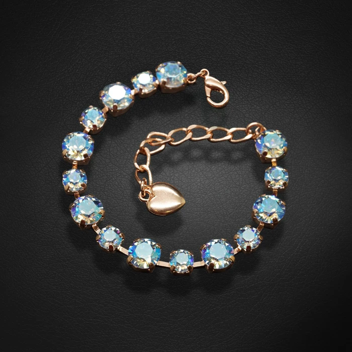 Diamond Sky Jewelry Apyrankė moterims DiamondSky „Classic IV (Light Sapphire Shimmer)“ su Swarovski kristalais