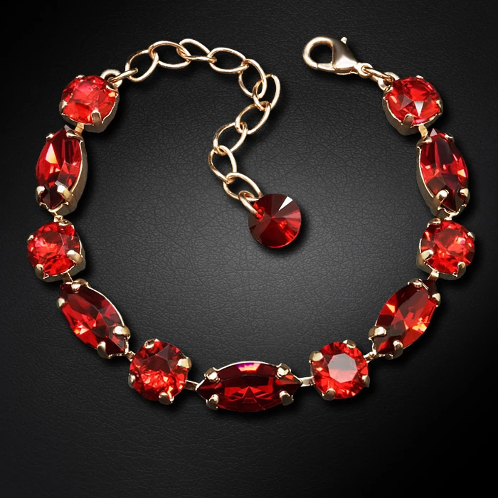 Diamond Sky Jewelry Apyrankė moterims DiamondSky „Chic II (Scarlet)“ su Swarovski kristalais
