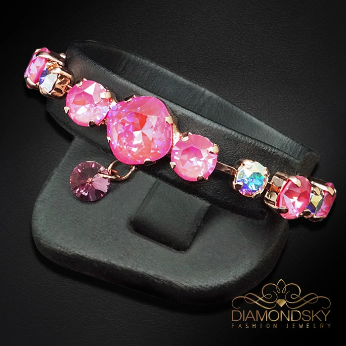 Diamond Sky Jewelry Apyrankė moterims DiamondSky „Akinantis Spindesys II“ su Swarovski kristalais
