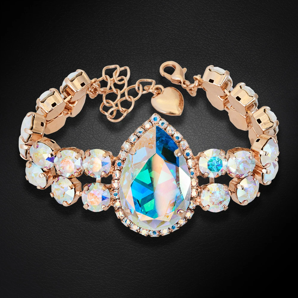 Diamond Sky Jewelry Apyrankė moterims DiamondSky „Celestial Drop II (Aurora Borealis)“ su Swarovski karoliukais