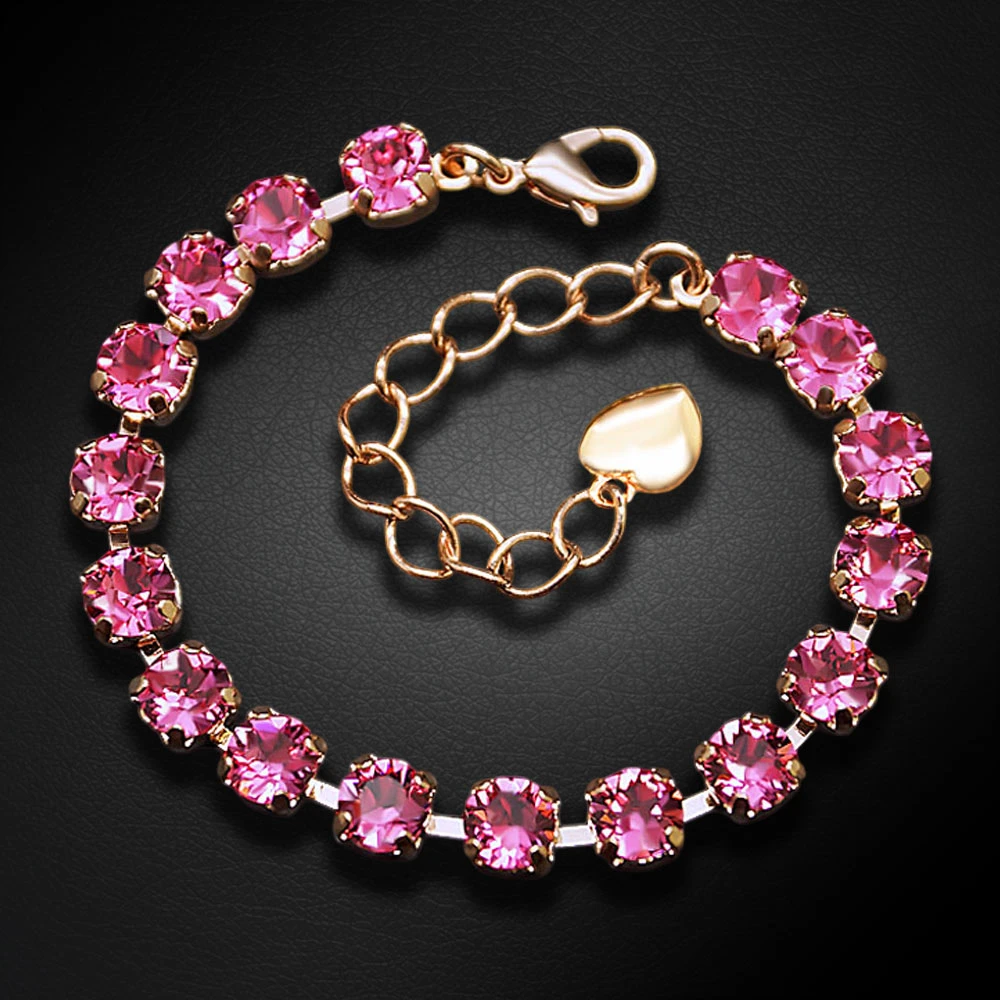Diamond Sky Jewelry Apyrankė moterims DiamondSky „Classic III (Rose)“ su Swarovski kristalais