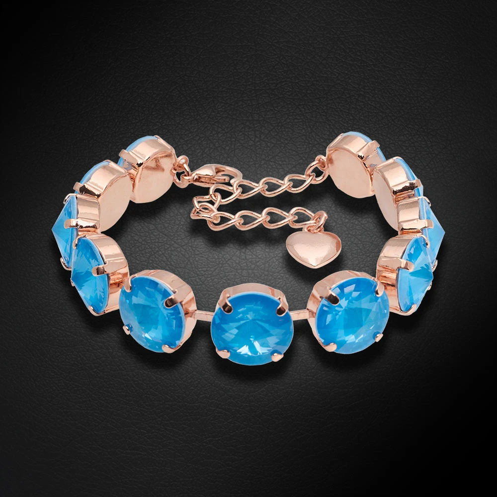 Diamond Sky Jewelry Apyrankė moterims DiamondSky „Vortex (Electric Mėlyna Ignite)“ su Swarovski kristalais