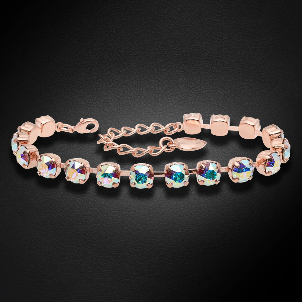 Diamond Sky Jewelry Apyrankė moterims DiamondSky „Classic III (Aurora Borealis)“ su Swarovski kristalais