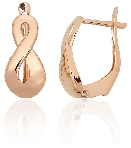Diamond Sky Jewelry Auksiniai auskarai „Auksinis Aštuoniukas IV“