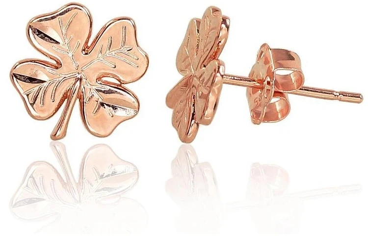 Diamond Sky Jewelry Auksiniai auskarai-vinukai „Clover II“