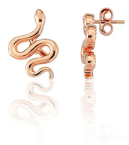 Diamond Sky Jewelry Auksiniai auskarai-vinukai „Gyvatė II“