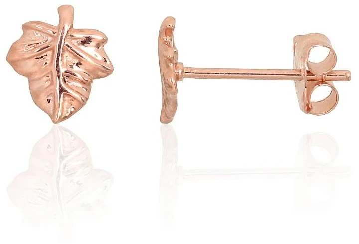 Diamond Sky Jewelry Auksiniai auskarai-vinukai „Maple Leaf II“