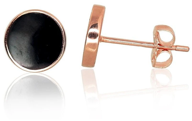 Diamond Sky Jewelry Auksiniai auskarai-vinukai su plastiku „Eclipse III“