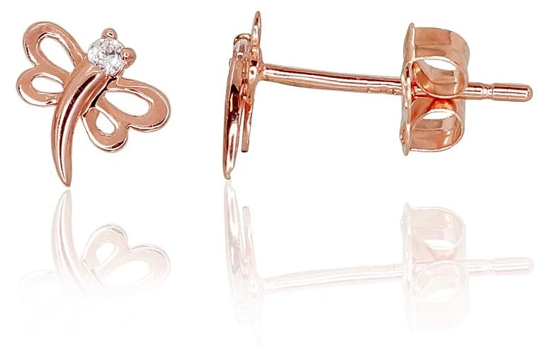 Diamond Sky Jewelry Auksiniai auskarai-vinukai su cirkoniais „Laumžirgis“
