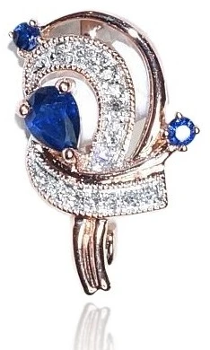 Diamond Sky Jewelry Auksiniai auskarai su deimantais ir safyrais „Grotex VI“