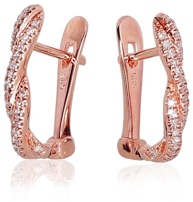 Diamond Sky Jewelry Auksiniai auskarai su deimantais „Roxana III“