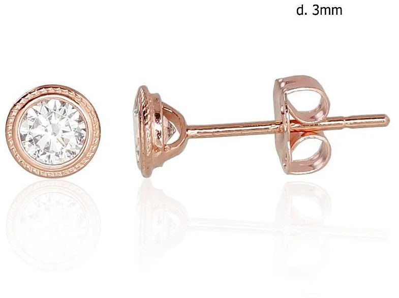 Diamond Sky Jewelry Auksiniai auskarai-vinukai su cirkoniais „Naujoji Klasika VII“
