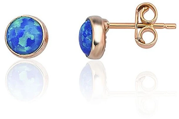 Diamond Sky Jewelry Auksiniai auskarai-vinukai su opalitu „Kaili“