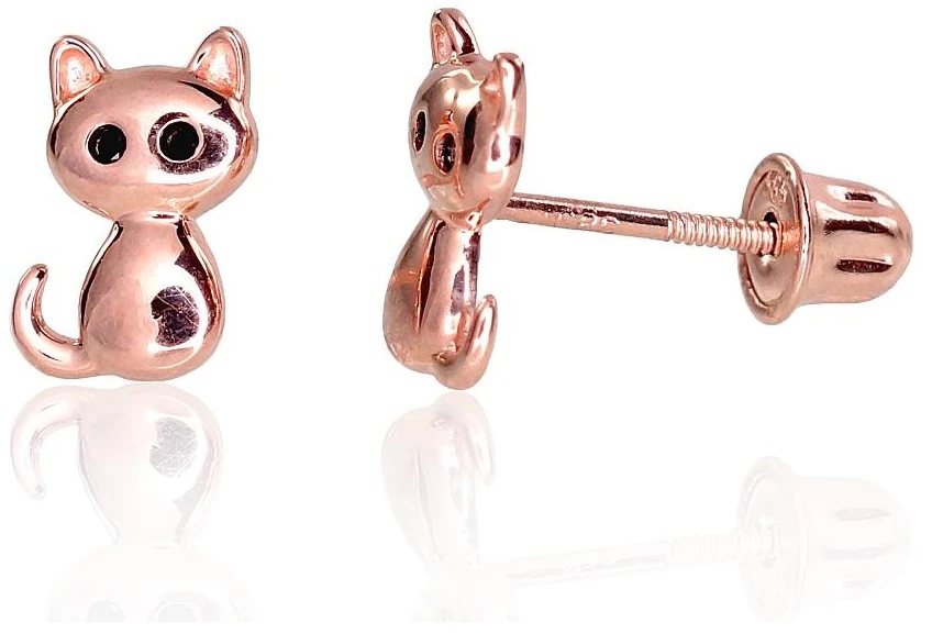 Diamond Sky Jewelry Auksiniai auskarai-vinukai su cirkoniais „Katė VI“
