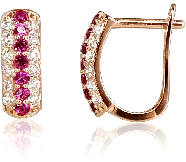 Diamond Sky Jewelry Auksiniai auskarai su cirkoniais „Benediktas II“
