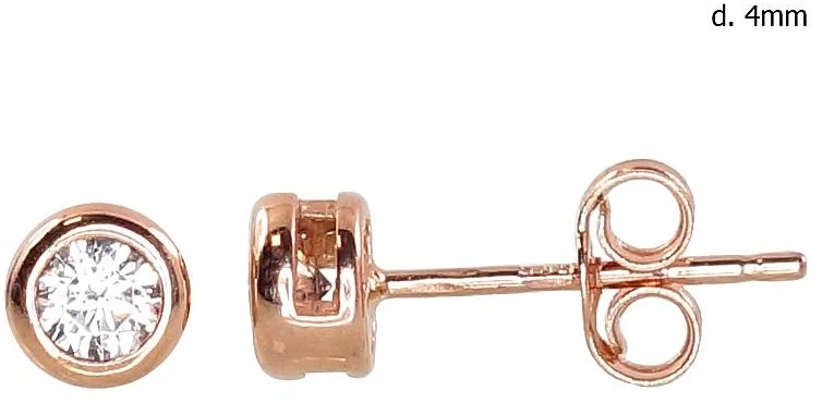 Diamond Sky Jewelry Auksiniai auskarai-vinukai su cirkoniais „Naujoji Klasika XV“