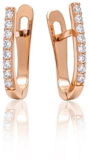 Diamond Sky Jewelry Auksiniai auskarai su cirkoniais „Šviesos Linija“