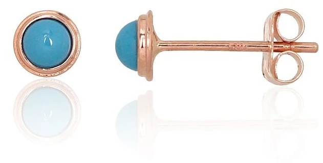 Diamond Sky Jewelry Auksiniai auskarai-vinukai su turkiu „Kylie“
