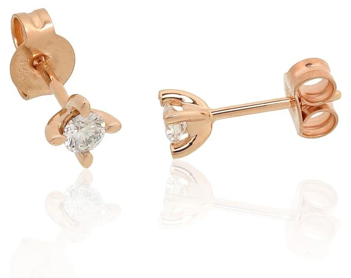 Diamond Sky Jewelry Auksiniai auskarai su deimantais „Solitaras“