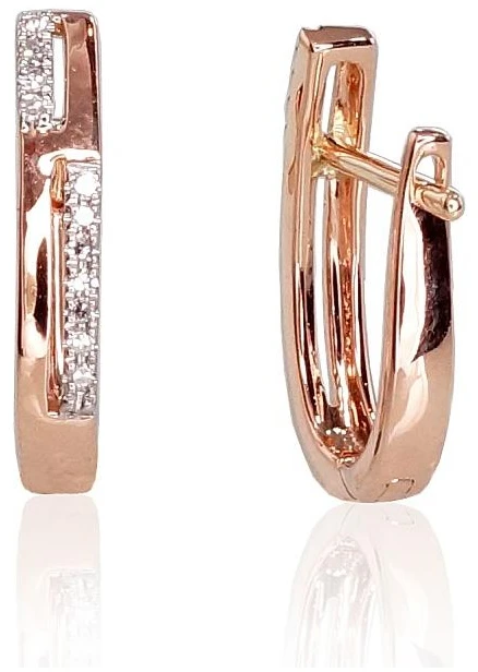 Diamond Sky Jewelry Auksiniai auskarai su deimantais „Babylon“