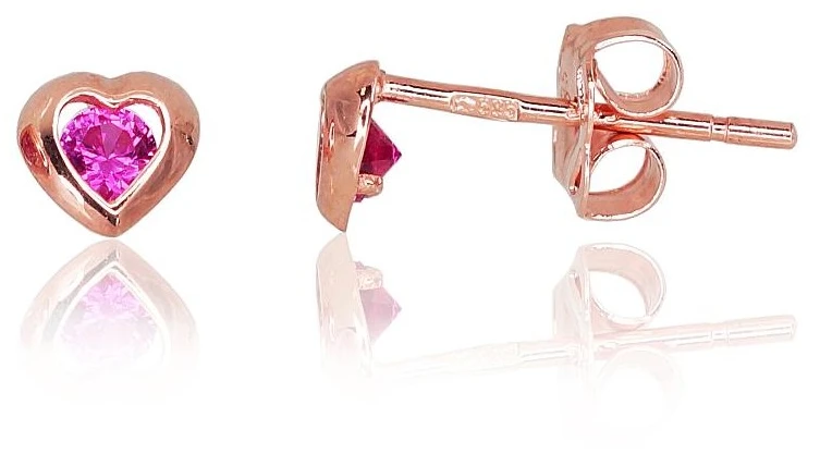 Diamond Sky Jewelry Auksiniai auskarai-vinukai su cirkoniais „Amor VII“
