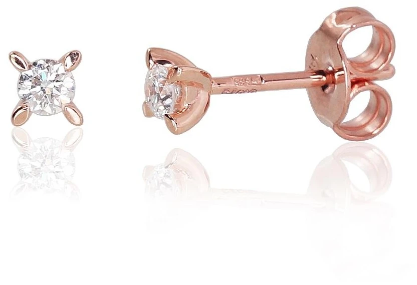 Diamond Sky Jewelry Auksiniai auskarai su deimantais „Solitaras II“