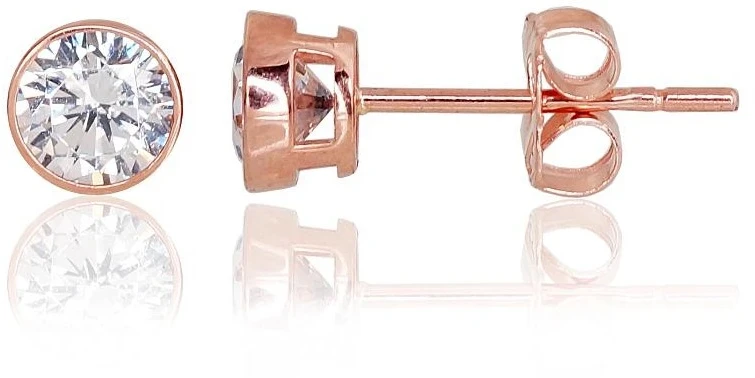 Diamond Sky Jewelry Auksiniai auskarai-vinukai su cirkoniais „Naujoji klasika VIII“