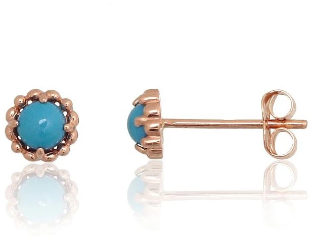 Diamond Sky Jewelry Auksiniai auskarai-vinukai su turkiu „Turkio Kibirkštis“