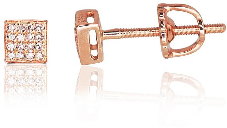 Diamond Sky Jewelry Auksiniai auskarai-vinukai su deimantais „Erica II“
