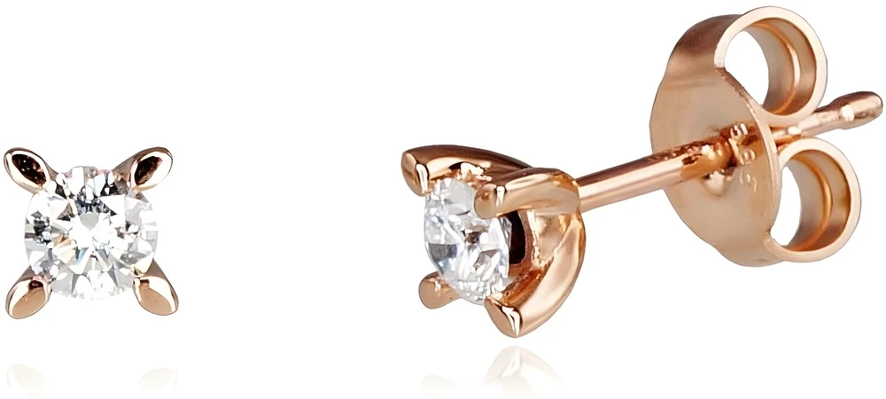 Diamond Sky Jewelry Auksiniai auskarai-vinukai su deimantais „Solitaras“