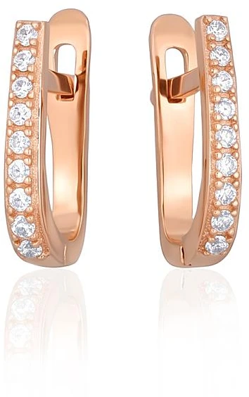 Diamond Sky Jewelry Auksiniai auskarai su cirkoniais „Šviesos linija VI“