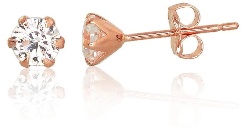 Diamond Sky Jewelry Auksiniai auskarai-vinukai su cirkoniais „Mažoji Princesė II“