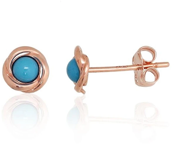 Diamond Sky Jewelry Auksiniai auskarai-vinukai su turkiu „Turkio Šnabždesys“