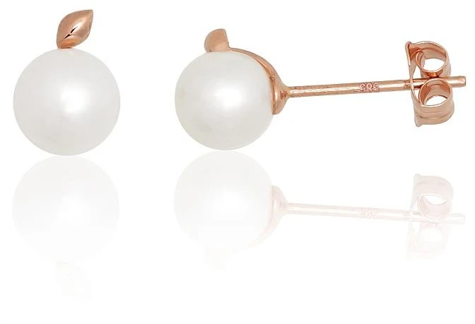 Diamond Sky Jewelry Auksiniai auskarai-vinukai su perlais „Tyra Perla“