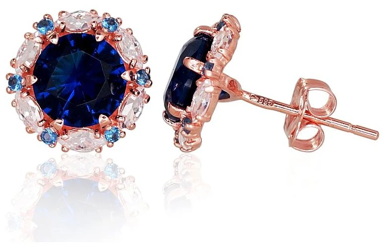 Diamond Sky Jewelry Auksiniai auskarai-vinukai su cirkoniais „Andromeda II“