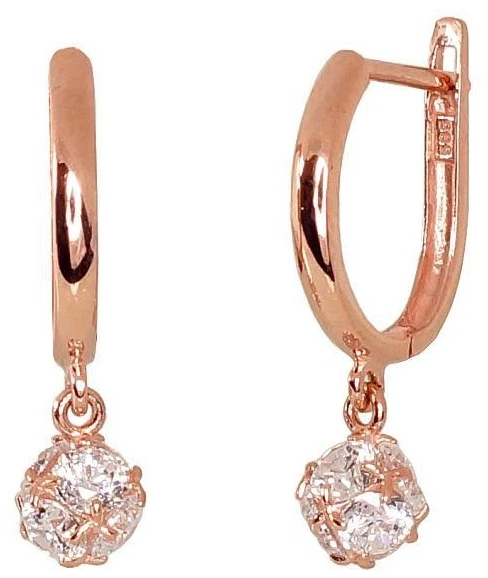 Diamond Sky Jewelry Auksiniai auskarai su cirkoniais „Rubicon“