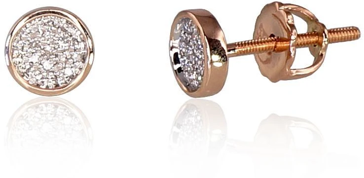 Diamond Sky Jewelry Auksiniai auskarai-vinukai su deimantais „Perfection II“
