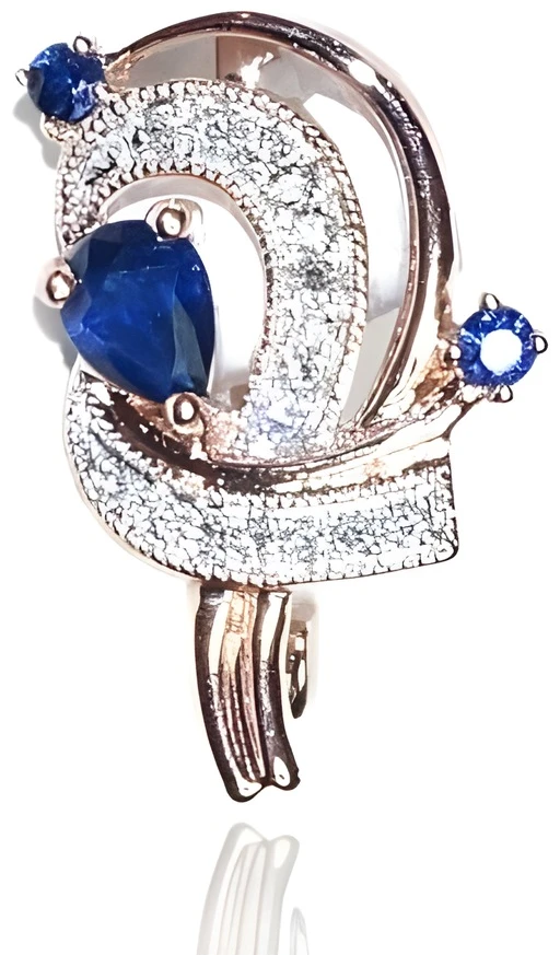 Diamond Sky Jewelry Auksiniai auskarai su deimantais ir safyrais „Grotex VI“