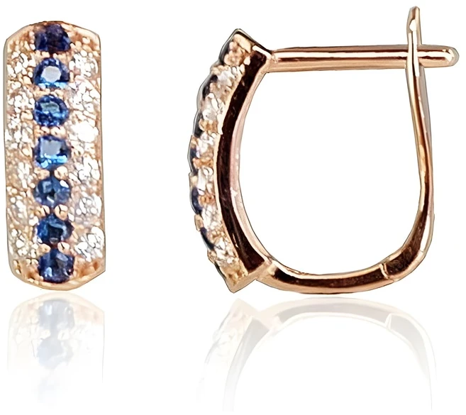 Diamond Sky Jewelry Auksiniai auskarai su cirkoniais „Benediktas“