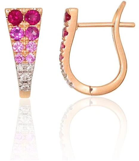 Diamond Sky Jewelry Auksiniai auskarai su deimantais ir smaragdais „Skylar III“