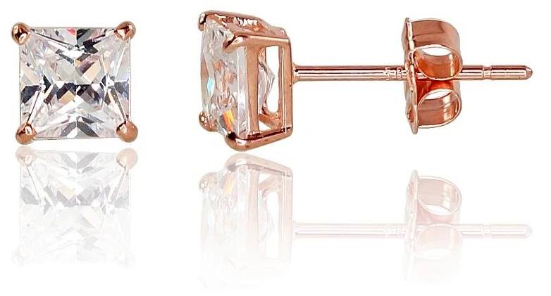 Diamond Sky Jewelry Auksiniai auskarai-vinukai su cirkoniais „Naujoji Klasika XIV“