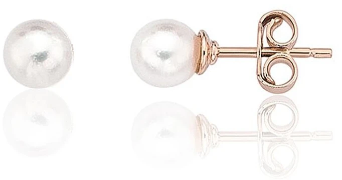 Diamond Sky Jewelry Auksiniai auskarai-vinukai su perlais „Galos VII“