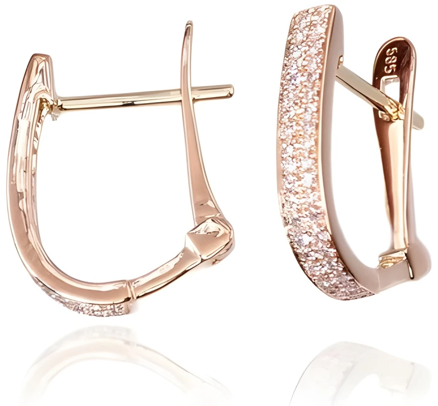 Diamond Sky Jewelry Auksiniai auskarai su deimantais „Joanna IX“