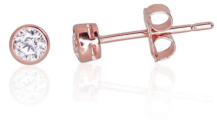 Diamond Sky Jewelry Auksiniai auskarai-vinukai su cirkoniais „Naujoji Klasika XVI“