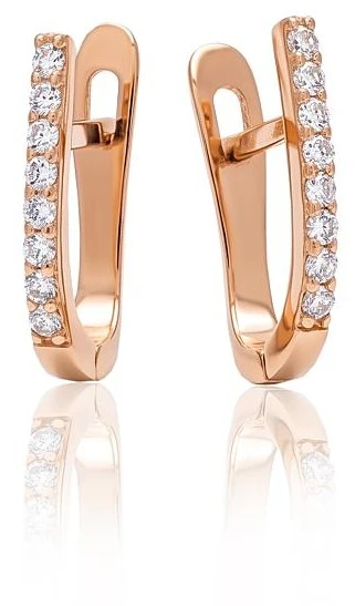 Diamond Sky Jewelry Auksiniai auskarai su cirkoniais „Šviesos Linija“
