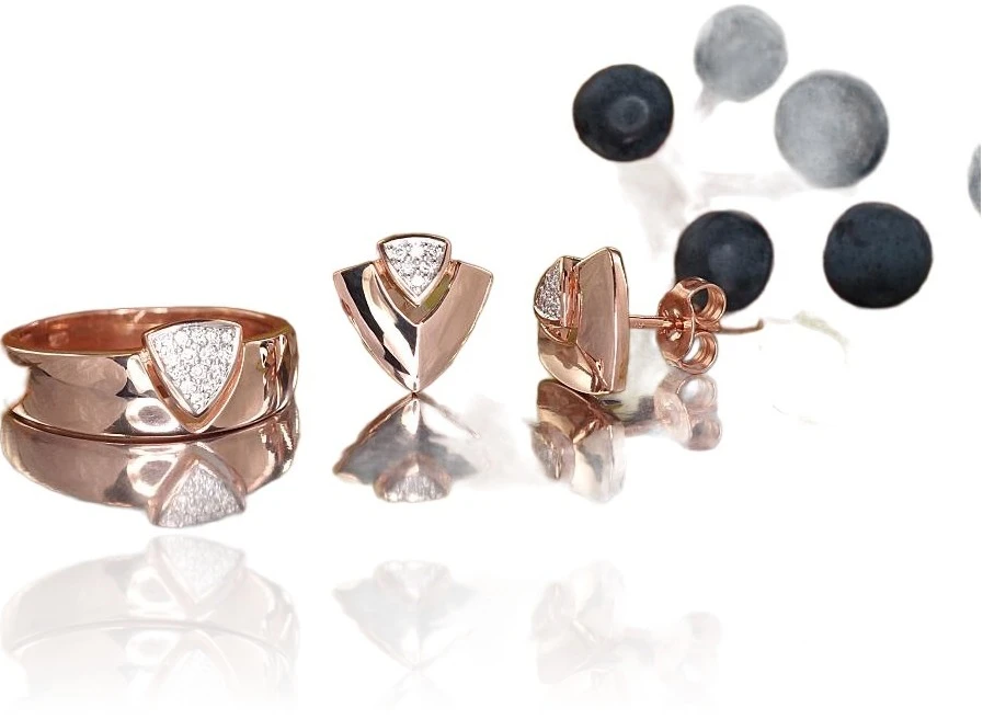 Diamond Sky Jewelry Auksiniai auskarai su deimantais „Melisandra III“