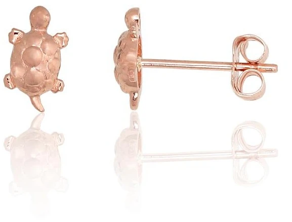 Diamond Sky Jewelry Auksiniai auskarai-vinukai „Vėžliukas“
