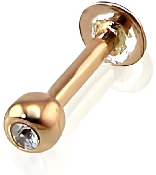 Diamond Sky Jewelry Auksinis lūpos auskaras su cirkoniais „Junona IV“