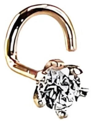 Diamond Sky Jewelry Auksinis nosies auskaras su cirkoniais „Klasika III“